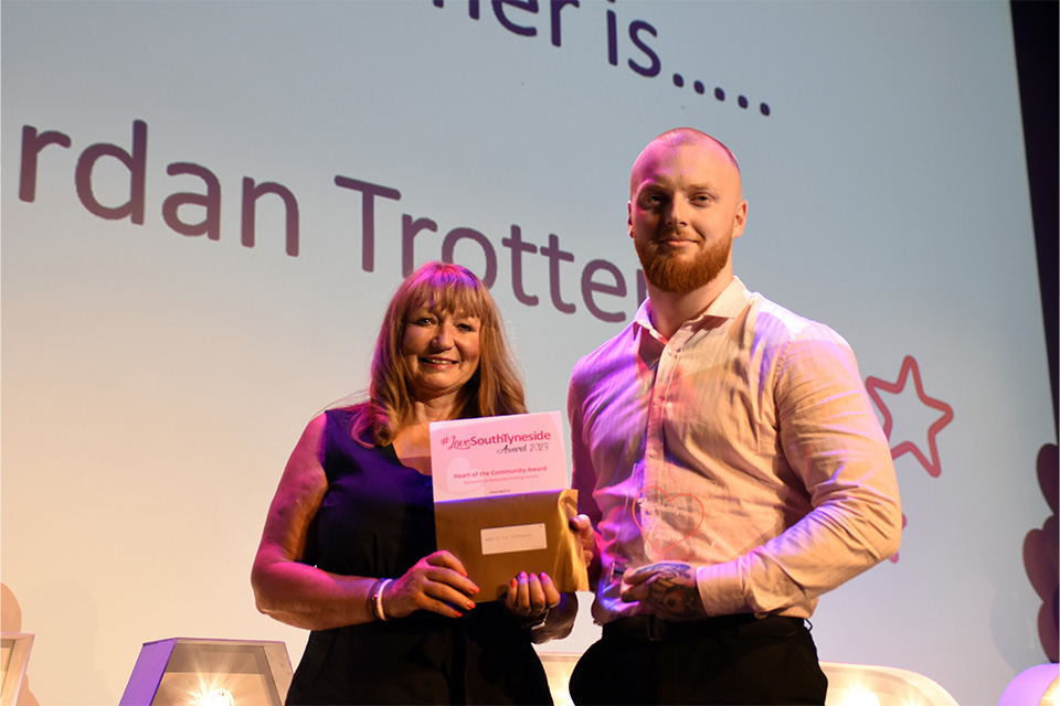 Winner Jordan Trotter presented by